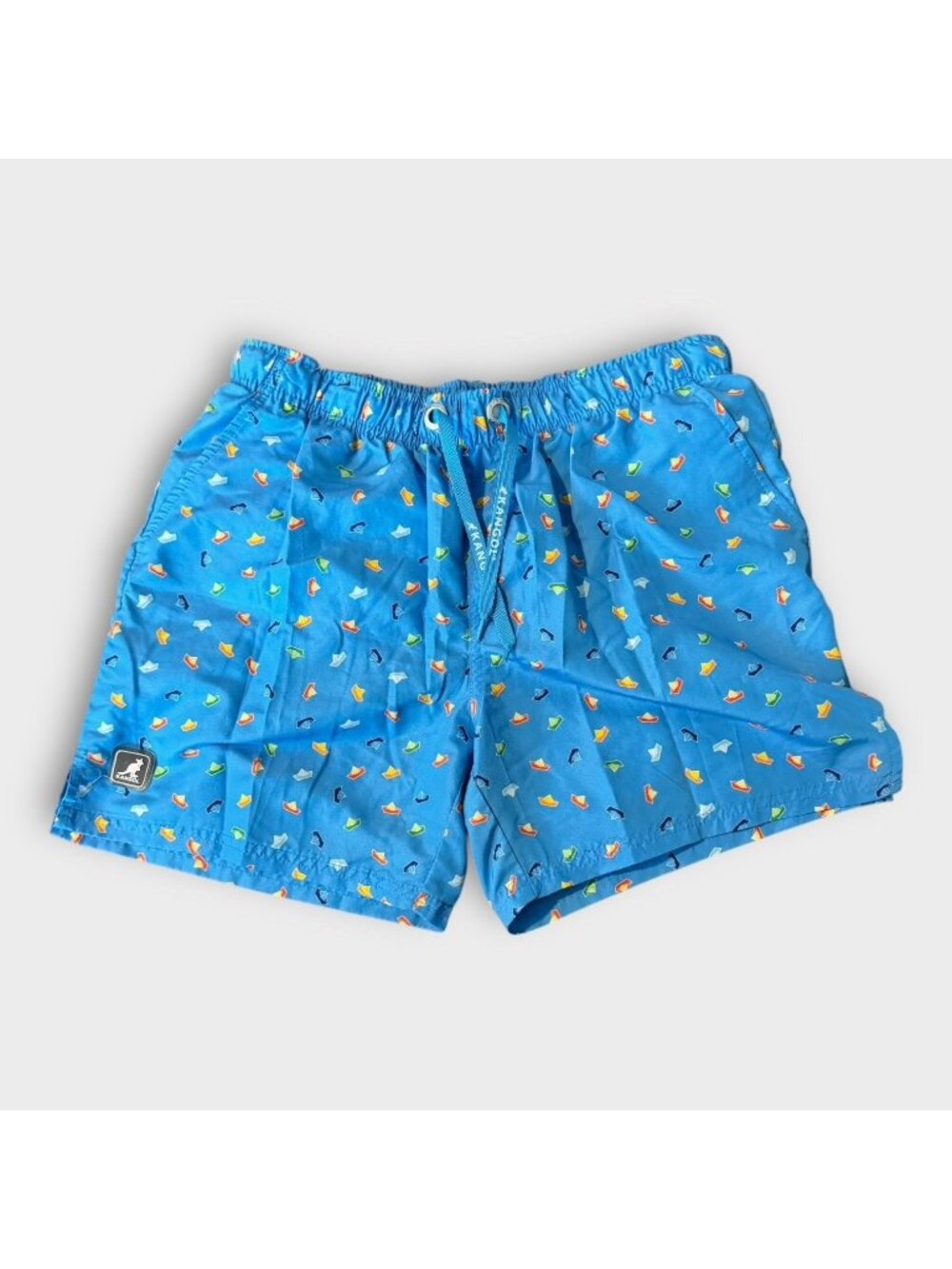 NWOT Kangol Mens Size Small Shorts Paper Boat Multi-color Swim Surf Beach Skater